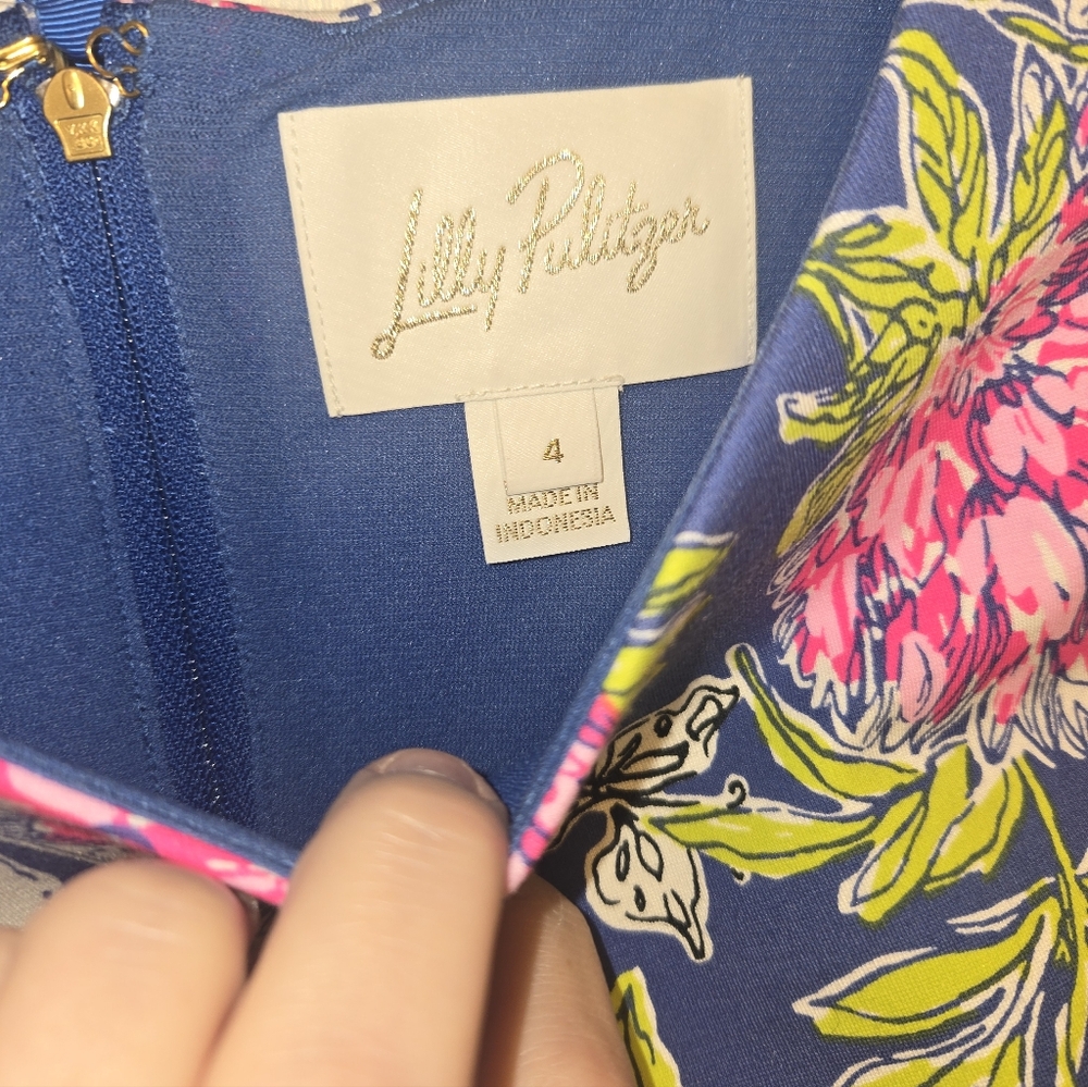 Lilly Pulitzer Kyrie Dahlia Liciois Size 4 - Picture 8 of 9